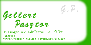 gellert pasztor business card